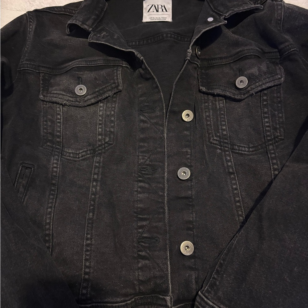 Zara Black Denim Jacket